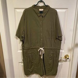 Army green romper